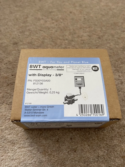 BWT Aquameter Electronic flowmeter with lcd - new in box