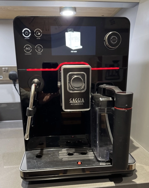 Gaggia Accademia Glass Black Bean to Cup Coffee Machine